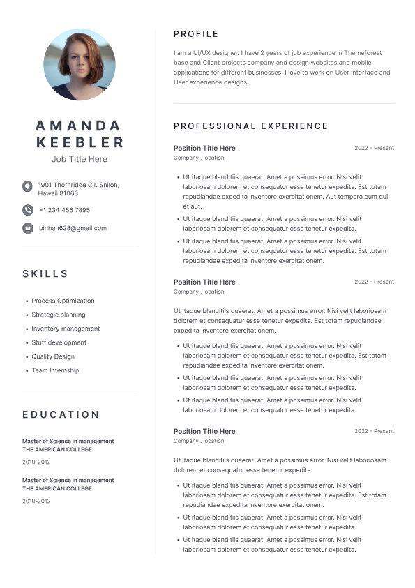 Resume Template Pulse